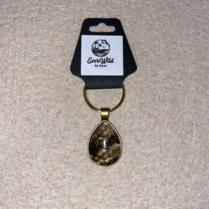 Genuine Burmese Python Teardrop Keychain - EverWild by Kym - EWK3