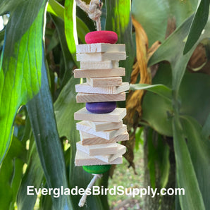 Natural Colored Pine Wood Bird Chew Toy