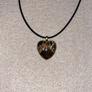 Genuine Burmese Python Heart Necklace - EverWild by Kym - EWK10