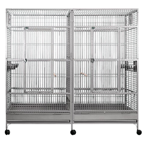 8040FL Platinum - 80"x40"x74" Double Macaw Cage with Divider