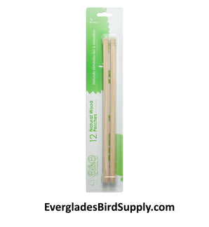 12" Wooden Replacement Perch (2 Pack) - A&E Cage Co - AE073