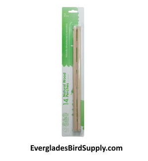 14" Wooden Replacement Perch (2 Pack) - A&E Cage Co - AE075