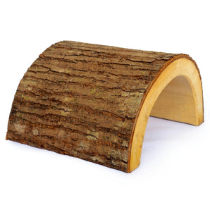 Natural Wood Half Log Hideout for Reptiles & Small Pets