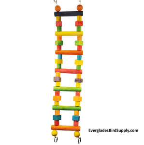 Medium Colorful Wood Block Bird Ladder