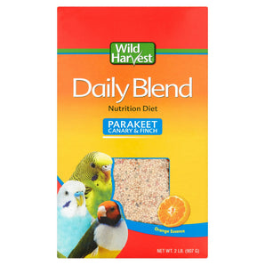 Wild Harvest Daily Blend Bird Food for Parakeet Canary & Finch - 2 lb Bag