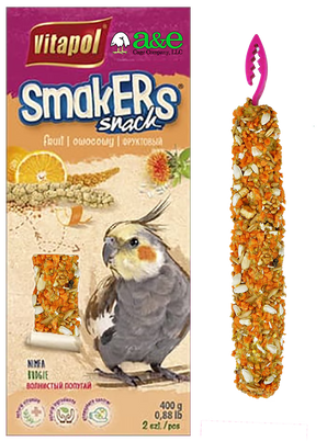A&E Smakers Cockatiel Treat Stick Orange - ZVP-2208OLD