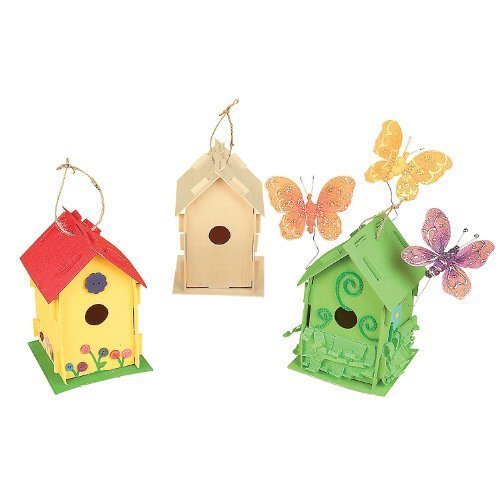 Design Your Own Wooden Birdhouses 1 dozen Bulk 0